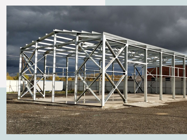 Двускатные ангары в Приморско-Ахтарск от 608 руб. за квадрат