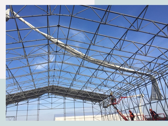 Шатровые ангары от 608 руб. в Приморско-ахтарске и Краснодарском крае